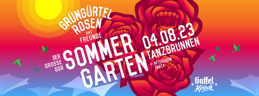 Der groe Grngrtelrosen Sommergarten