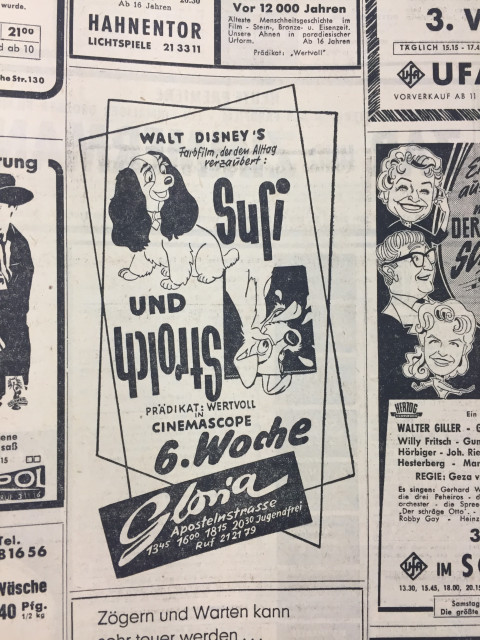 Geschichte - 1957 Susie und Strolch im GLORIA (Photo 2)